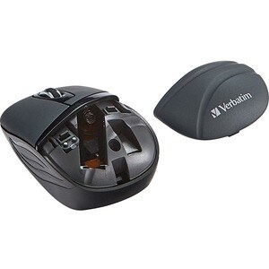 Verbatim Wireless Mini Travel Mouse, Commuter Series - Graphite - Optical - Radio Frequency - 2.40 GHz - Graphite - 1000 d