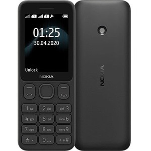 Nokia 125 4 MB Feature Phone - 6.1 cm (2.4") Active Matrix TFT LCD QVGA 240 x 320 - 2G - Black - Bar - 2 SIM Support - SIM