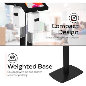 CTA Digital Thin Floor Stand, Dispenser & Security Enclosure - iPad 7-10 Gen & More - Up to 10.50" Screen Support - 45" He