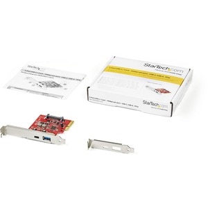 StarTech.com 2-Port 10Gbps USB-A & USB-C PCIe Card Adapter - USB 3.2 Gen 2 PCI Express Expansion Add-On Card - Windows, ma