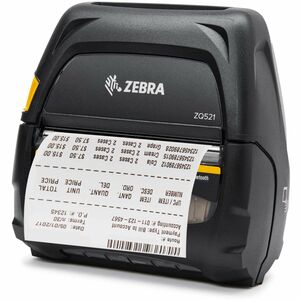 Zebra DT Printer ZQ521, media width 4.45''/113mm; English/Latin fonts, Bluetooth 4.X, stnd battery, US/Canada certs - 39" 