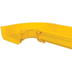 Tripp Lite series Toolless Horizontal 90-Degree Elbow for Fiber Routing System, 120 mm (5 in) - Elbow - Yellow - Polyvinyl