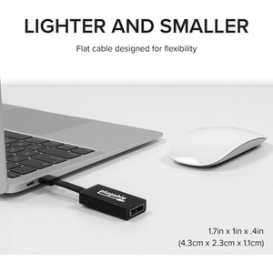 Plugable USB C to DisplayPort Adapter 4K 60Hz, Thunderbolt 3 to DisplayPort Adapter - Compatible with MacBook Pro, Windows