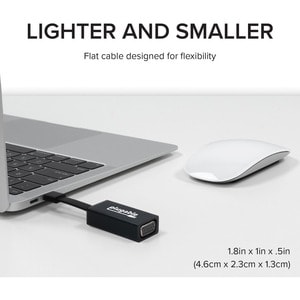 Plugable USB C to VGA Adapter, Thunderbolt 3 to VGA Adapter - Compatible with MacBook Pro, Windows, Chromebooks, 2018 iPad