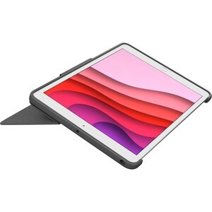 Logitech Combo Touch Keyboard/Cover Case Apple, Logitech iPad (7th Generation) Tablet - Graphite - Scuff Resistant, Scratc