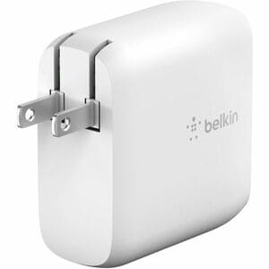 Belkin BoostCharge Dual USB-C Power Delivery GaN Wall Charger 68W Laptop Chromebook Charging - Power Adapter - 68 W
