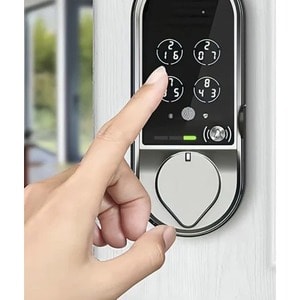 Lockly Vision Smart Lock + Video Doorbell - Touchscreen - Bluetooth - Satin Nickel