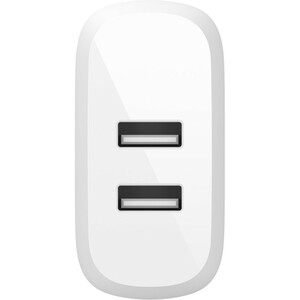 Belkin BoostCharge Dual USB-A Wall Charger 24W + USB-A to Micro-USB cable - Power Adapter - 1 Pack - 24 W - 4.80 A Output