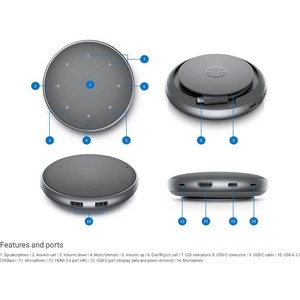 Dell MH3021P Speakerphone - Wired - Zoom - Omni-directional Microphone(s)