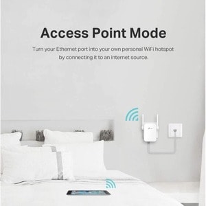 TP-Link RE105 - IEEE 802.11n 300 Mbit/s Wireless Range Extender - Signal Booster for Home - Single Band - Internet Booster