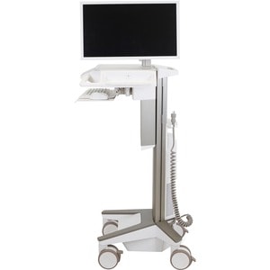 Ergotron CareFit Medical Cart - TAA Compliant - Push/Pull Handle - 17 kg Capacity - 4 Casters - 127 mm Caster Size - White