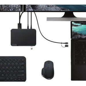 Universal Dock dual Display docking station HD monitors USB-C and USB-A devices 85W Power Delivery PD