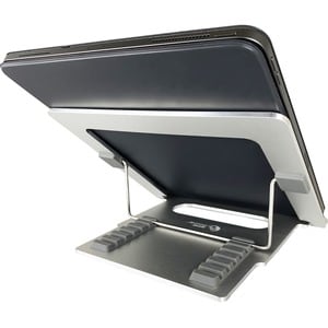 Amer Mounts AMRNS01 Foldable Laptop Tablet Stand - Upto 15.6" Screen Size Notebook, Tablet Support - Aluminum Alloy - Silver