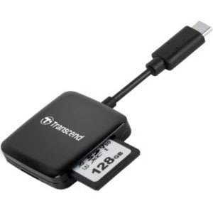 Transcend RDC3 Kartenleser - USB 3.2 (Gen 1) Typ C - 100 - SDHC, SDXC, microSDHC, microSDXC, SD, microSD