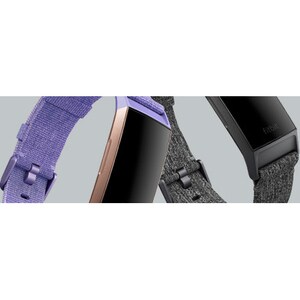 Fitbit Adjustable Smartwatch Band - Large (L) - Periwinkle - Woven, Polyester, Aluminium