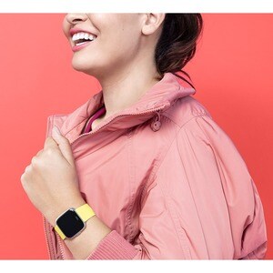 Fitbit Classic Adjustable Smartwatch Band - Small (S) - Sunshine - Elastomer, Aluminium