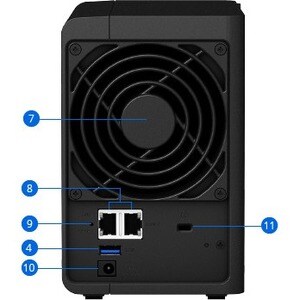 Synology DiskStation DS220+ 2 x Gesamtzahl Einschübe SAN/NAS-Speichersystem - Intel Celeron Dual-Core 2 GHz - 2 GB RAM - D
