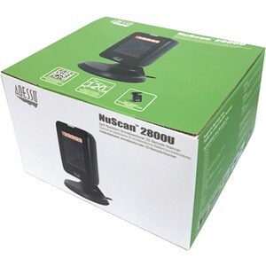 Adesso NuScan 2800U Omnidirectional 2D Desktop Barcode Scanner - Cable Connectivity - 12" Scan Distance - 1D, 2D - USB - I