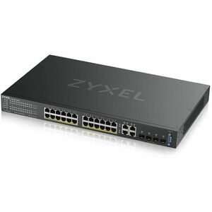 ZYXEL GS2220-28HP 24-Port Gigabit L2+ Managed and Nebula Pro Cloud Managed Switch | 24 PoE+ Ports at 375W with 4 SFP Uplin