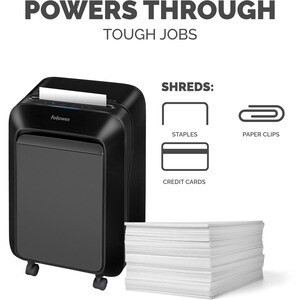 Fellowes LX180 Cross-cut Shredder - Continuous Shredder - Cross Cut - 16 Per Pass - for shredding Staples, Paper, Paper Cl