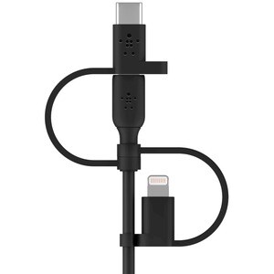Belkin BoostCharge 1.01 m Lightning/Micro-USB/USB/USB-C Data Transfer Cable - 1 / Pack - Cable for Smartphone, Tablet, Pow