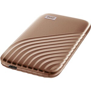 WD My Passport WDBAGF0010BGD-WESN 1 TB Portable Solid State Drive - External - Gold - USB 3.2 (Gen 2) Type C - 1050 MB/s M