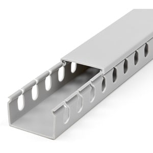 StarTech.com Cable Management Raceway with Cover 1-1/2"(38mm)W x 1"(25mm)H, 6.5ft(2m) length, 3/8"(8mm) Slots, Wall Wire D