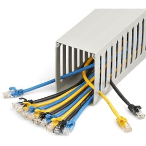 StarTech.com Cable Management Raceway with Cover 3"(75mm)W x 4"(100mm)H, 6.5ft(2m) length, 3/8"(8mm) Slots, Wall Wire Duct