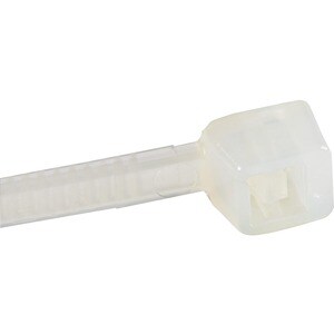 StarTech.com Colliers de Serrage 10cm Blancs - Largeur 2mm - Résistance traction 8 kg - Nylon avec pointe incurvée - 94V-2