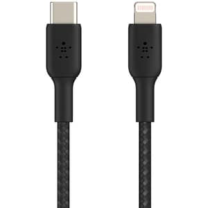 Belkin Braided USB-C to Lightning Cable (1m / 3.3ft, Black) - 1.01 m Lightning/USB-C Data Transfer Cable for iPad, iPad Pr