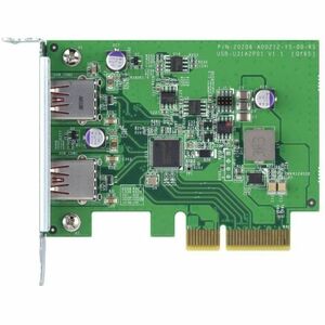 Adattatore USB QNAP QXP-10G2U3A - PCI Express 2.0 x2 - Scheda di inserimento - Supporto UASP - 2 Total USB Port(s) - PC