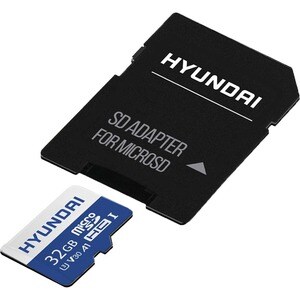 Hyundai 32GB microSDHC UHS-I Memory Card with Adapter, 90MB/s (U3), UHD, A1, V30 - Up to 30MB/s write speeds for fast shoo