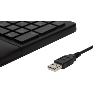 Kensington Pro Fit Ergo Wired Keyboard - Cable Connectivity - USB Type A Interface - Windows, ChromeOS, Mac OS - Black