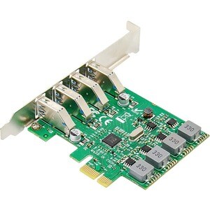 Digitus 4-Port USB 3.0 PCI Express Add-On Karte. Hostschnittstelle: PCIe, Ausgangsschnittstelle: USB 3.2 Gen 1 (3.1 Gen 1)