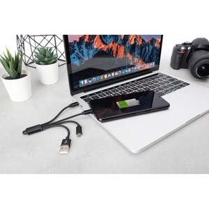 Digitus Ladekabel - 15 cm - für iPhone, iPad, iMac, Micro-USB-Gerät, USB Typ C Gerät, Smartphone, Tablet, Stromspeicher - 