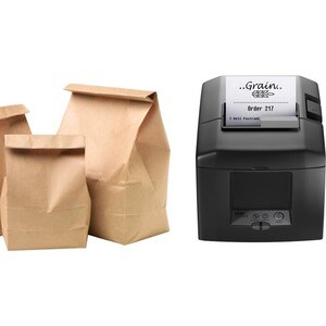 Star Micronics TSP654IISK GRY E+U Desktop Direct Thermal Printer - Monochrome - Label/Receipt Print - 72 mm (2.83") Print 