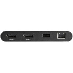 StarTech.com Thunderbolt 3 Mini Dock - Portable Dual Monitor TB3 Docking Station DisplayPort 4K 60Hz - 1x USB-A, GbE - 28c
