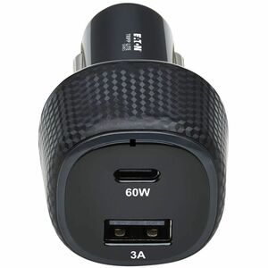 Eaton Tripp Lite Series Dual-Port USB Car Charger, 63W Max - USB-C PD 3.0 Up to 60W, USB-A QC 3.0 Up to 18W - 12 V DC Inpu