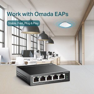 TP-Link TL-SG1005LP 5 Anschlüsse Verwaltbar Ethernet-Switch - 2 Unterstützte Netzwerkschicht - 47,50 W Stromverbrauch - 40