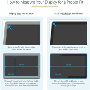 StarTech.com Plastik Blendfrei Blickschutzfilter - Transparent - 1 Stück - TAA-konform - für 61 cm (24 Zoll) Widescreen LC