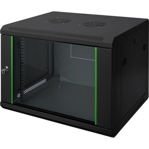 Digitus Dynamic Basic 12U Wandmontierbar Rackschrank für LAN-Schalter, Patchfeld - 482,60 mm Rack Width x 365 mm Rack Dept
