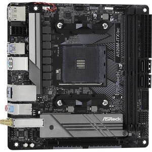 ASRock A520M-ITX/ac Desktop-Mainboard - AMD Chipsatz - Sockel AM4 - Mini ITX - 64 GB DDR4 SDRAM Maximaler Arbeitsspeicher 