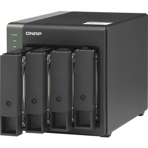 QNAP TS-431X3-4G 4 x Total de compartimentos Sistema de armazenamento SAN/NAS - 512 MB Flash Memory Capacity Quad-core (4 