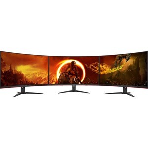 AOC C32G2E 31.5" Full HD Curved Screen WLED Gaming LCD Monitor - 16:9 - Red, Black - 32" Class - Vertical Alignment (VA) -