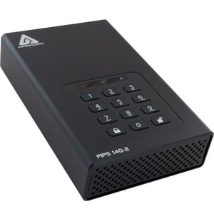 Apricorn Aegis Padlock DT FIPS ADT-3PL256F-18TB 18 TB Desktop Hard Drive - External - Black - TAA Compliant - Desktop PC D