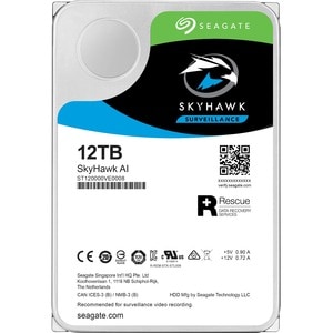 Seagate SkyHawk AI ST12000VE001 12 TB Hard Drive - 3.5" Internal - SATA (SATA/600) - Network Video Recorder, Camera Device