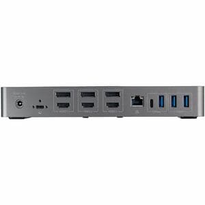 StarTech.com USB-C & USB-A Dock - Hybrid Triple Monitor Laptop Docking Station DisplayPort & HDMI 4K 60Hz/85W PD/6x USB/Gb