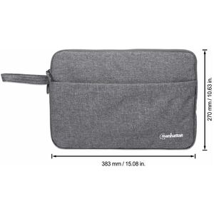 Manhattan Funda para NoteBook Gris 14.5" - Exterior resistente al agua, Resistente a Condiciones Ambientales, Resistente a