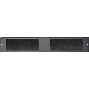 Pannello con setole V7 RMWCBRUSHACCS Per Rack - Acciaio - Nero - 78 mm Altezza x 365 mm Profondità