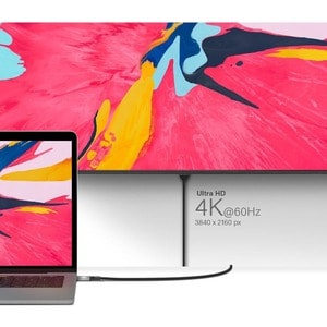 Alogic USB-C (Male) to DisplayPort (Male) Cable - Ultra Series - 4K 60Hz -Space Grey - 2m - 6.6 ft (2 m) DisplayPort/USB A